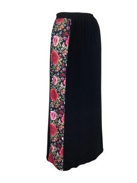 Czarna spódnica z elastycznej dzianiny - 105 cm