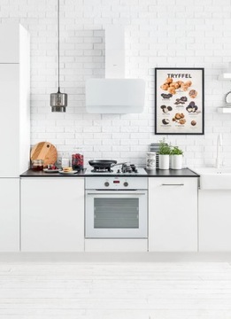 ZESTAW AMICA BIAŁY piekarnik + płyta gazowa szklana