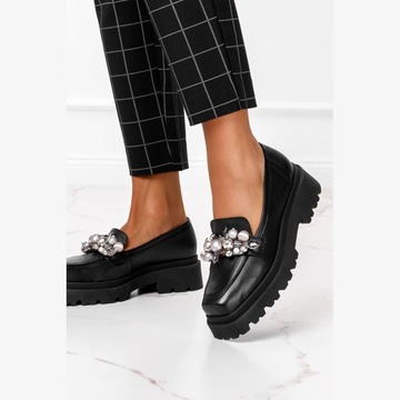 МОКАСИНЫ НА ПЛАТФОРМЕ ИЗ БОЛЬСКОЙ КОЖИ НОВИНКА 40