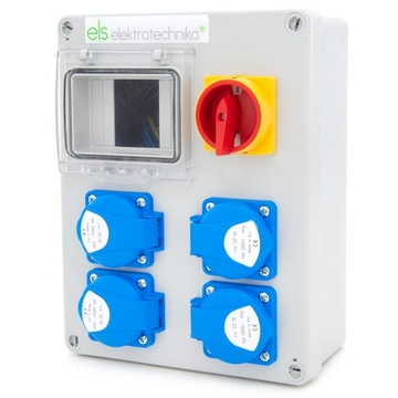 ROZDZIELNICA ROZDZIELNIA BUDOWLANA 4x230V WYŁ. TRG