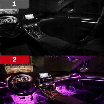 Оптическое волокно с светодиодом окружающего света RGB