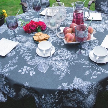 Скатерть для садовой кухни, грязеотталкивающая, с принтом 240х140 ПРЕСТИЖ
