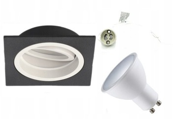 OPRAWA SUFITOWA REGULOWANA B/W MAT KWADR +GU10 LED
