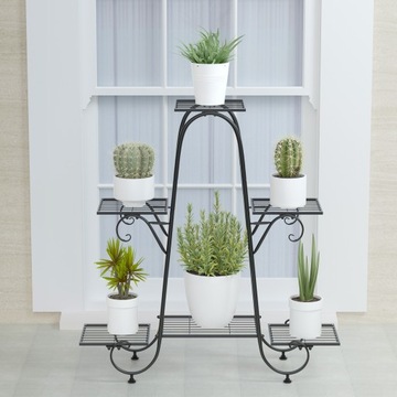 Zagęścić Czarny loft nowoczesny stojak na kwiaty