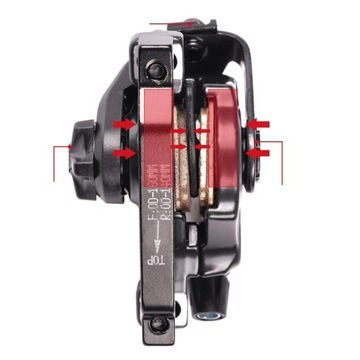 Mechaniczny zacisk hamulca tarczowego rowerowego z