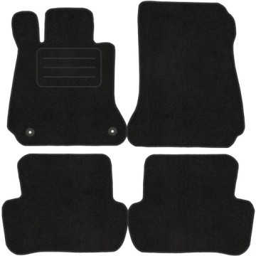 Velurové koberce Lux pro Mercedes C W204 (2007-2014) Dedikované Stopky