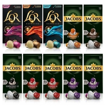 Kapsułki Jacobs L'OR do Nespresso(r)* 100szt zestaw 9+1 opakowanie GRATIS!