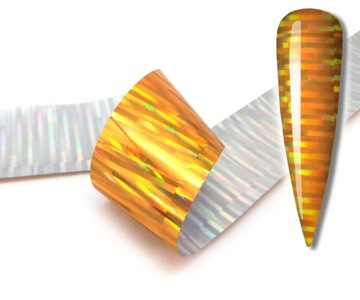FOLIA TRANSFEROWA 100x2,5cm HOLO ZŁOTE PASKI