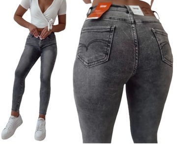 Jeansy spodnie damskie M Sara modelujące SZARE M/38 29 rozmiary