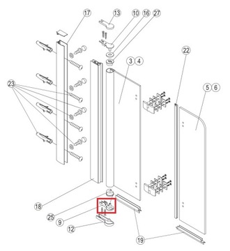 OMNIRES УНИВЕРСАЛЬНАЯ НИЖНЯЯ ПЕТЛЯ ДЛЯ ЭКРАНА