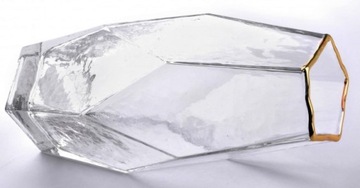 SERENITE ПРОЗРАЧНАЯ СТЕКЛЯННАЯ ВАЗА С ЗОЛОТОМ