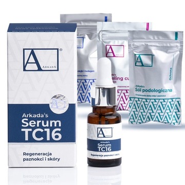 4x ARKADA SERUM TC16 do paznokci i skóry SÓL PODOLOGICZNA maść PEELING