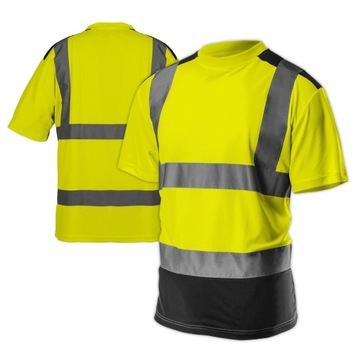 Neo футболка отражает предупреждение желто-черное предупреждение футболка 81-730-m