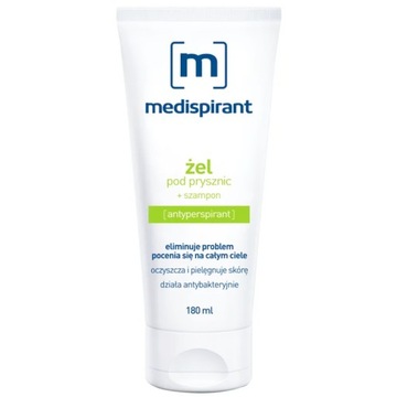 MEDISPIRANT Żel pod prysznic + Szampon 180 ml ANTYPERSPIRANT