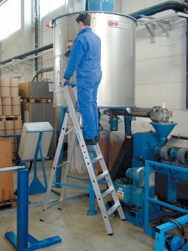 Лестница отдельностоящая алюминиевая с 7 ступенями KRAUSE STABILO 124548 прочная