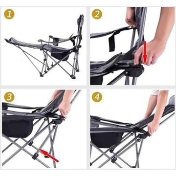 СТУЛ ДЛЯ САДОВОГО ПЛЯЖА, ТУРИСТИЧЕСКИЙ, РЫБАЛОЧНЫЙ СТУЛ, СКЛАДНОЙ 4 В 1, СЕРЫЙ
