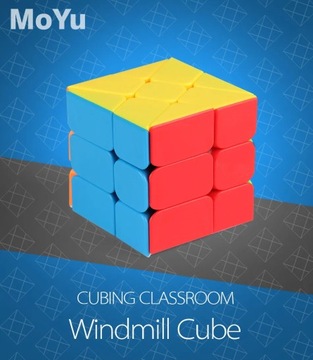 Moyu Meilong MoFangJiaoShi 3x3 Windmill Axis Fisher Magic Cube 3x3x3 Puzzle