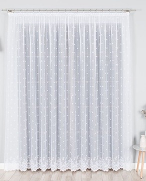 FIRANKA GOTOWA ŻAKARDOWA 230 x 400 CM. Z TAŚMĄ