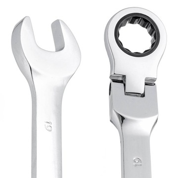 КЛЮЧИ С ТРЕЩОТКОЙ, 8–19, 7-ЭЛЕМЕНТНЫЕ, ШАРНИРИРОВАННЫЕ, CRV СТАЛЬ