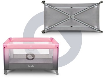 Łóżeczko turystyczne Stefi Pink Ombre