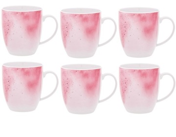 LUBIANA BOSS GALAKTYKA dek. 7560 RÓŻOWY 6 x KUBEK 380 ML FILIP DUŻY KROPKI