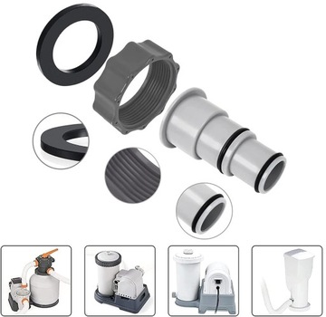 2 ПЕРЕХОДНИКА ДЛЯ ШЛАНГА ДЛЯ БАССЕЙНА, ПЕРЕХОДНИК ДЛЯ НАСОСА, ПЕРЕХОДНИК А ДЛЯ БАССЕЙНА INTEX