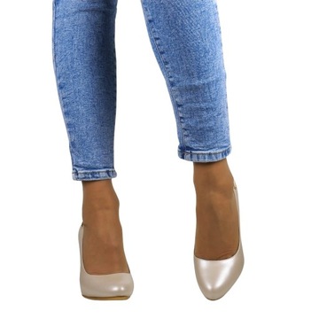 ЖЕНСКИЕ УДОБНЫЕ ТУФЛИ НЮД ЖЕМЧУГ