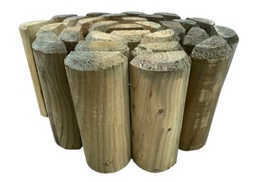 Rollborder strugany drewniany 6x15x180cm Obrzeże ogrodowe trawnikowe 6 SZT