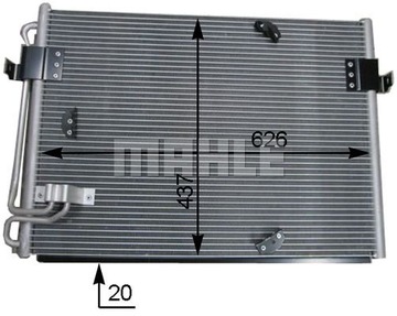 KONDENZÁTOR CHLADIČ KLIMATIZACE AC 174 000S MAHLE