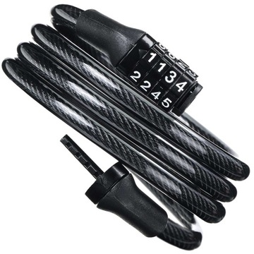 ВЕЛОСИПЕДНЫЙ ЗАМОК ВЕЛОСИПЕДНЫЙ ЗАМОК ПРОЧНЫЙ КАБЕЛЬ 1М