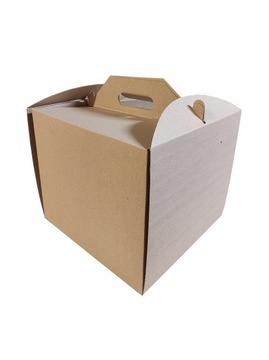 Karton na tort 28x28x25cm Fala E szary