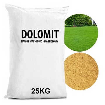 Nawóz TRAWNIK Wapnowanie Trawnika DOLOMIT Wapno Magnezowe Rośliny 25KG