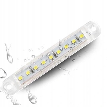 10 шт. ГАБАРИТНЫЙ ФОНАРЬ 9 СВЕТОДИОДНЫХ СИГНАЛИЗАЦИЙ БЕЛОГО СВЕТА 24 В.