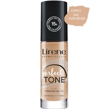 LIRENE PODKŁAD FLUID DO TWARZY PERFECT TONE 140 sun beige ciepły odcień