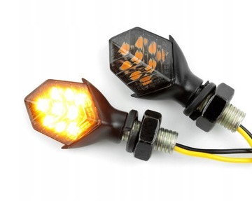 Указатели поворота универсальные 2x9LED MINI Arrows Fleas Approval Дымчатый