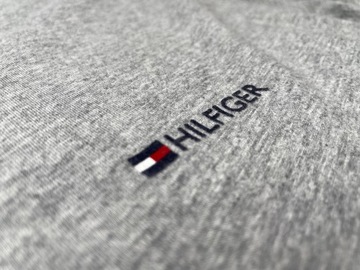 Мужская блузка с длинным рукавом, серый меланж, Tommy Hilfiger, размер XL