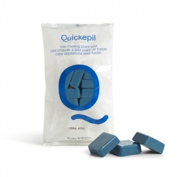 QUICKEPIL WOSK TWARDY BEZPASKOWY DO DEPILACJA 1 KG AZULEN kostka