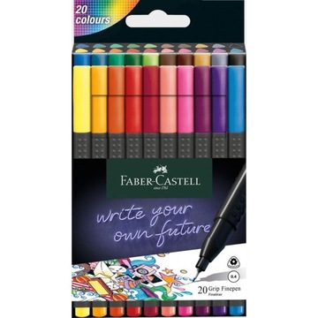 Cienkopis kreślarski Faber-Castell zestaw 20 sztuk