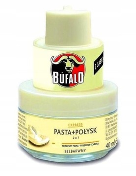 КОРИЧНЕВЫЙ ВОСКОВОЙ КРЕМ ДЛЯ ЗАЩИТЫ НАТУРАЛЬНОЙ КОЖИ BUFALO GLOSSY SHINE PASTE 2в1