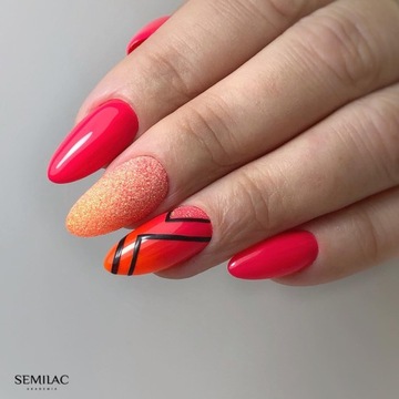 Semilac 570 неоновый арбузный гибридный лак для ногтей 7 мл