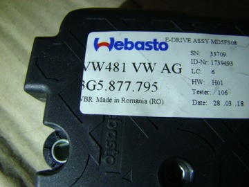 MOTOREK STŘEŠNÍHO OKNA VW PASSAT B8 3G5877795