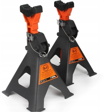 KOBYŁKI PODSTAWKI SAMOCHODOWE SOLIDNE WZMOCNIONE GUMA Z BLOKADĄ 420mm 3T