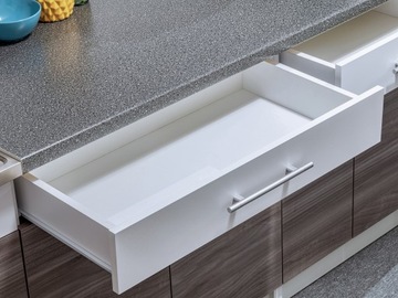 Кухонная мебель ЭДЕК 1 - ГЛАМУР ДЕРЕВО + БЕЛЫЙ