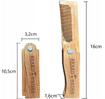 Набор для бороды By My Beard Roller Деревянная расческа