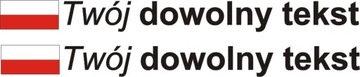 Naklejka flaga rower imię nazwisko pseudonim