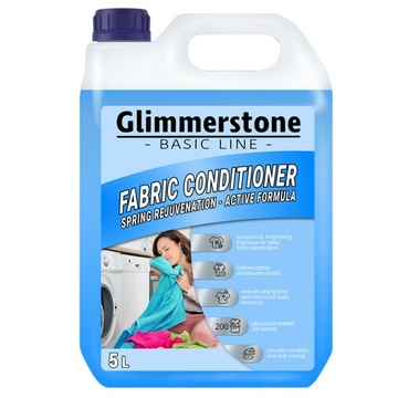 GLIMMERSTONE СМЯГЧИТЕЛЬ ТКАНИ 200 ПОПОЛАСКИВАНИЙ ДОЛГОВЕЧНАЯ СВЕЖЕСТЬ 5л