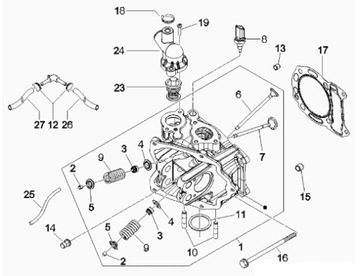 PIAGGIO MP3 X8 X9 125 разъем корпуса термостата
