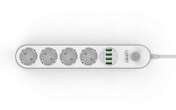 Power Strip из 4 розеток + 4 -кратный удлинитель USB
