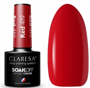 Claresa Lakier Hybrydowy Red 419 Głęboka Czerwień