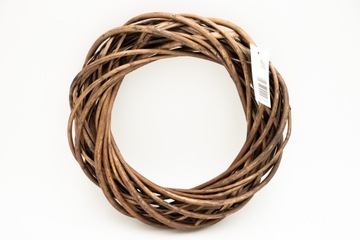 Wianek Rattanowy 20cm BRĄZOWY Wiklinowy Stroik